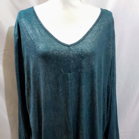 Maurices Tops - Maurice’s Metallic Tie Neck Shirt 	Size 4X